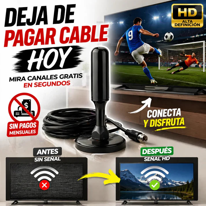 Antena Digital 4K Ultra HD | + Canales Gratis + Envio GRATIS + 50% de Descuento