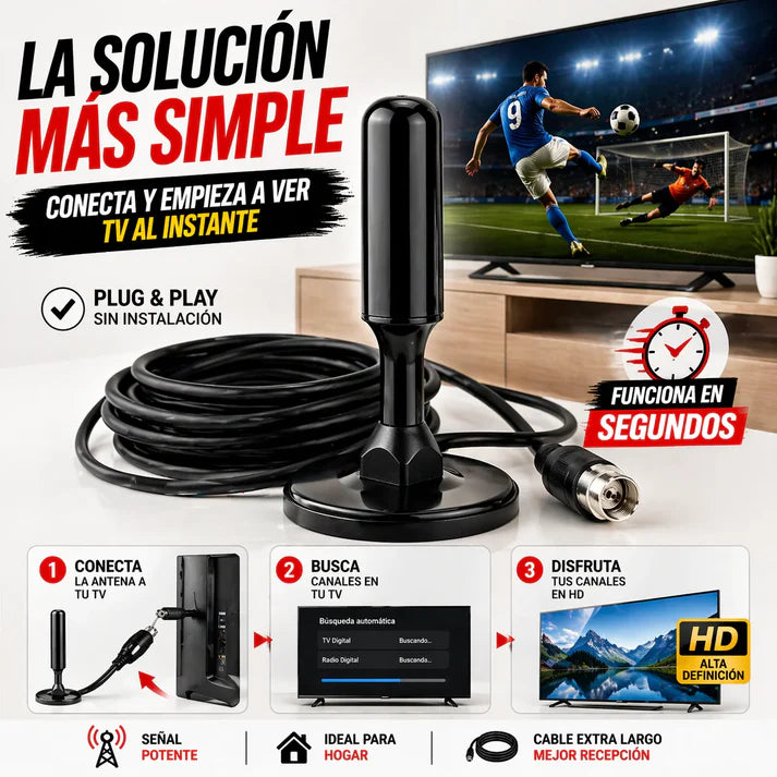 Antena Digital 4K Ultra HD | + Canales Gratis + Envio GRATIS + 50% de Descuento