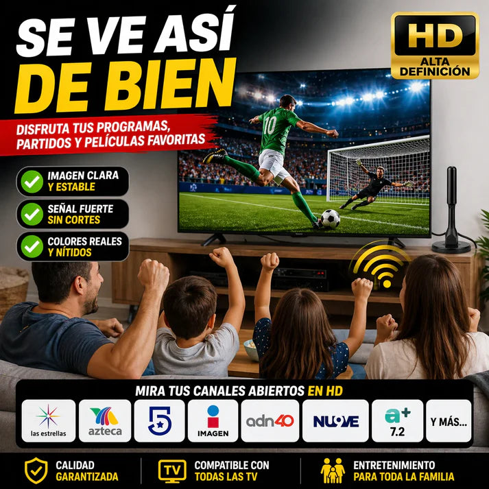 Antena Digital 4K Ultra HD | + Canales Gratis + Envio GRATIS + 50% de Descuento