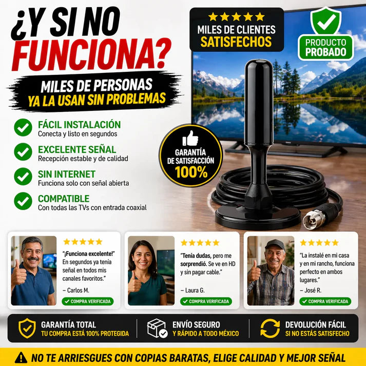 Antena Digital 4K Ultra HD | + Canales Gratis + Envio GRATIS + 50% de Descuento